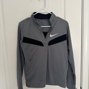 Nike kids Gray 1/4 soccer zip